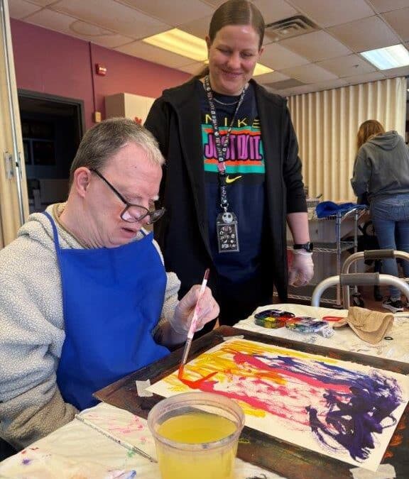 WACOSA Seniors Collaborate with Award-Winning Artist on Mural Project